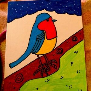 Bird picture 8x10 drawn by hand.